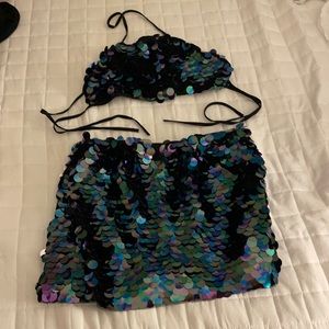 2 piece fashion nova skirt set